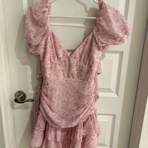 Selfie Leslie Pink Floral Dress